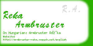 reka armbruster business card